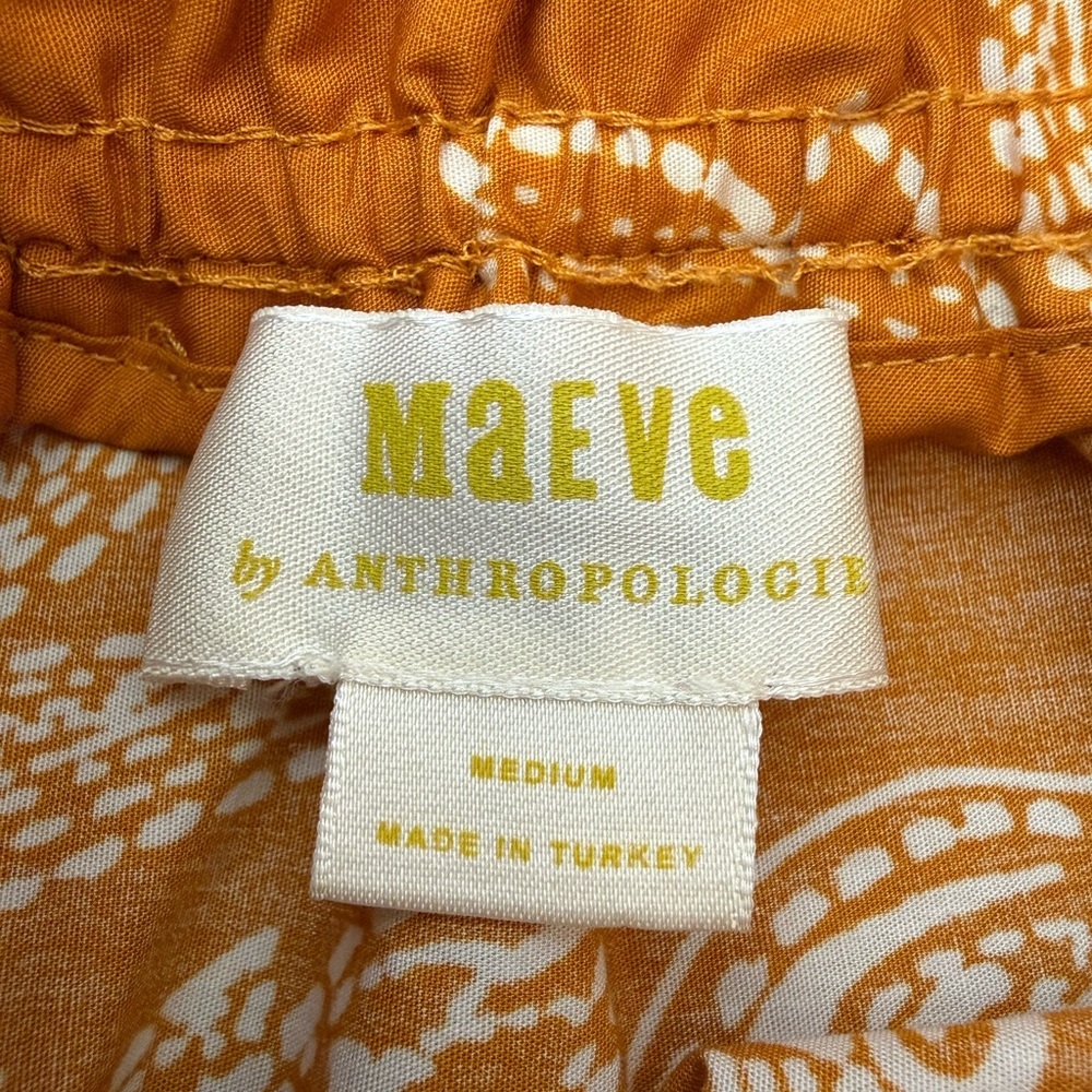 Anthropologie Maeve Somerset Mini Skirt 100% Cotton Golden Floral Medium - Picture 5 of 10